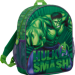 Marvel Boys 3D Incredible Hulk Backpack Kids Avengers School Lunch Travel Rucksack Bag