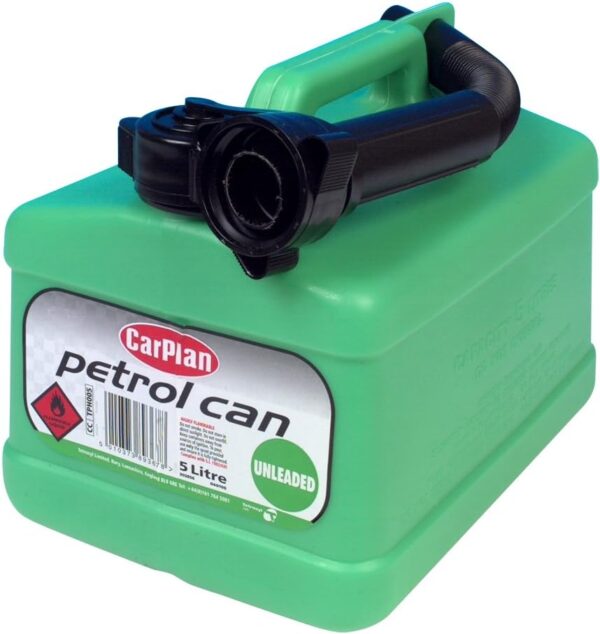 CarPlan Unleaded Petrol Fuel Can - Green, 5 L